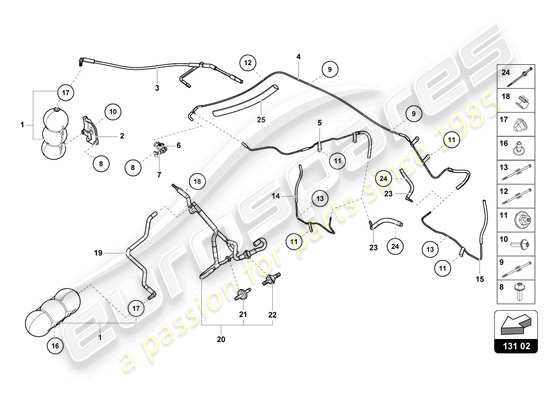 a part diagram from the Lamborghini STO (2022) parts catalogue