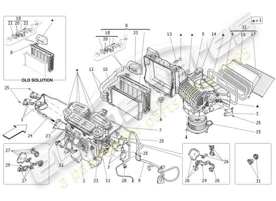 a part diagram from the Maserati Ghibli Fragment (2022) parts catalogue