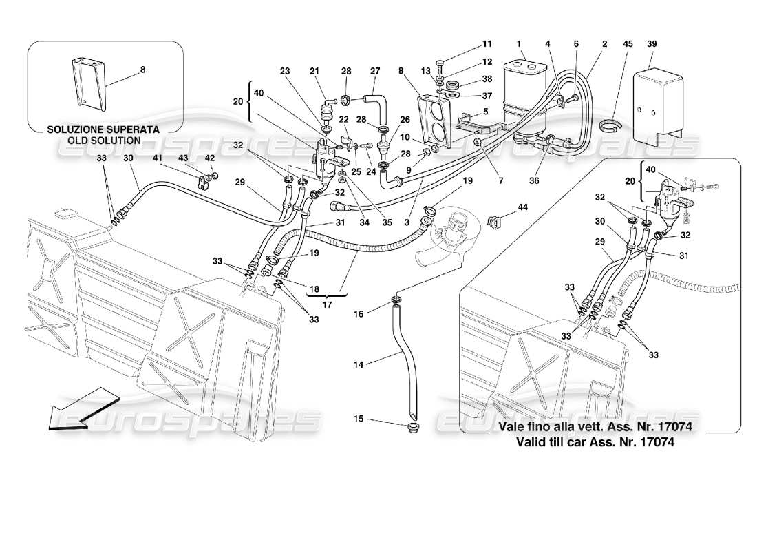 Ferrari 355 (2.7 Motronic) Antievaporation Device Part Diagram