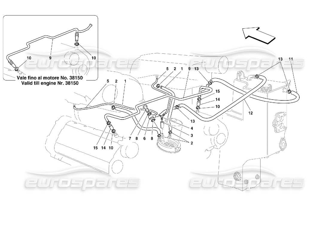 Ferrari 355 (2.7 Motronic) Blow - By System Part Diagram