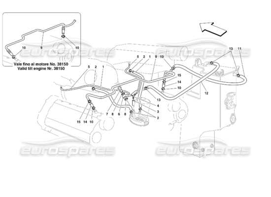 a part diagram from the Ferrari 355 (2.7 Motronic) parts catalogue