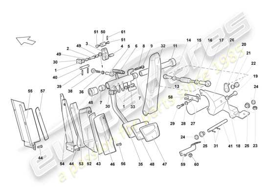 a part diagram from the Lamborghini LP640 Coupe (2010) parts catalogue