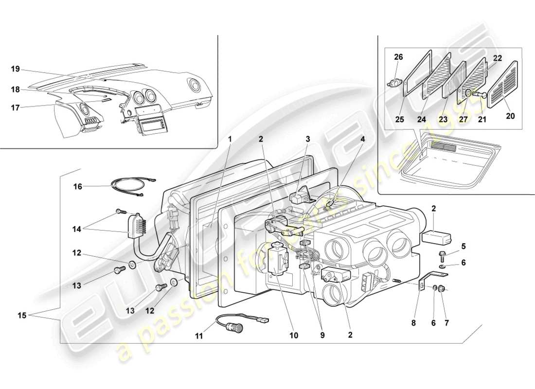 Lamborghini LP640 Roadster (2007) Air Conditioning Part Diagram