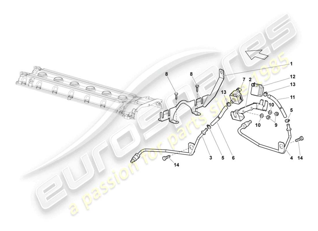 Lamborghini LP640 Roadster (2010) EXHAUST CONTROL SYSTEM Part Diagram