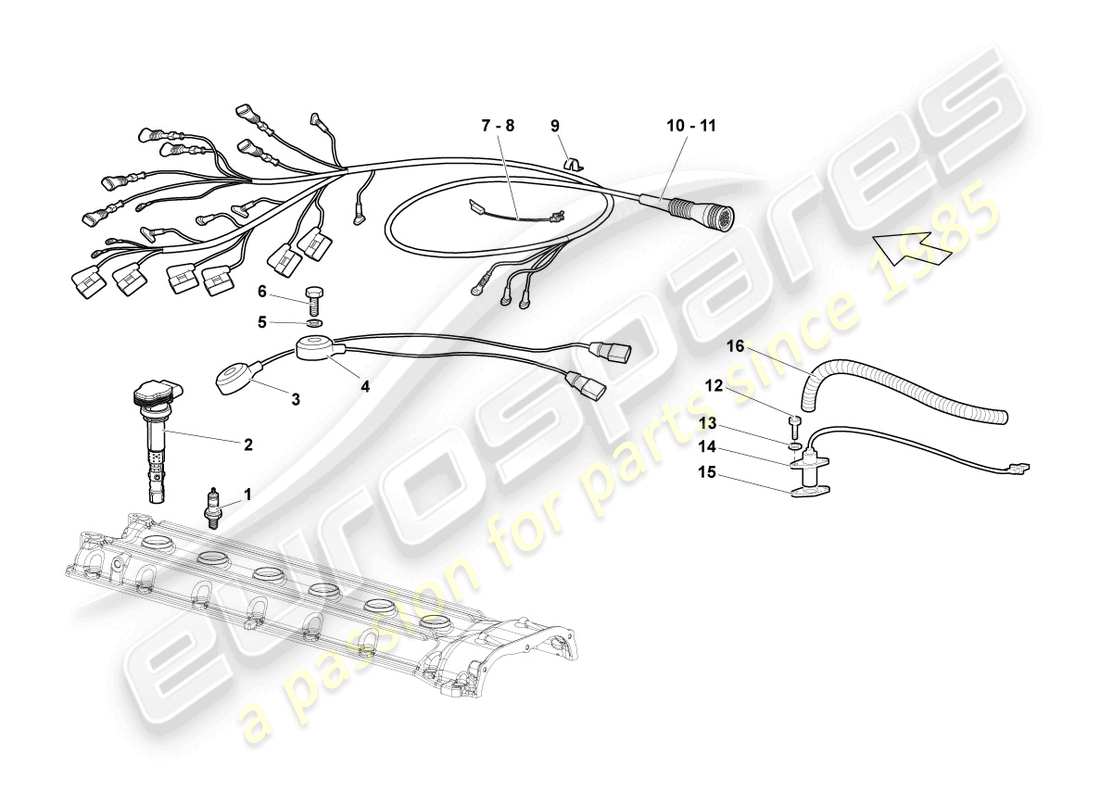 Lamborghini LP640 Roadster (2010) SPARK PLUG Part Diagram