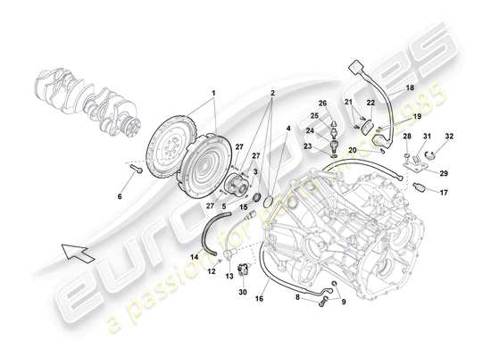 a part diagram from the Lamborghini Gallardo Coupe (2004) parts catalogue