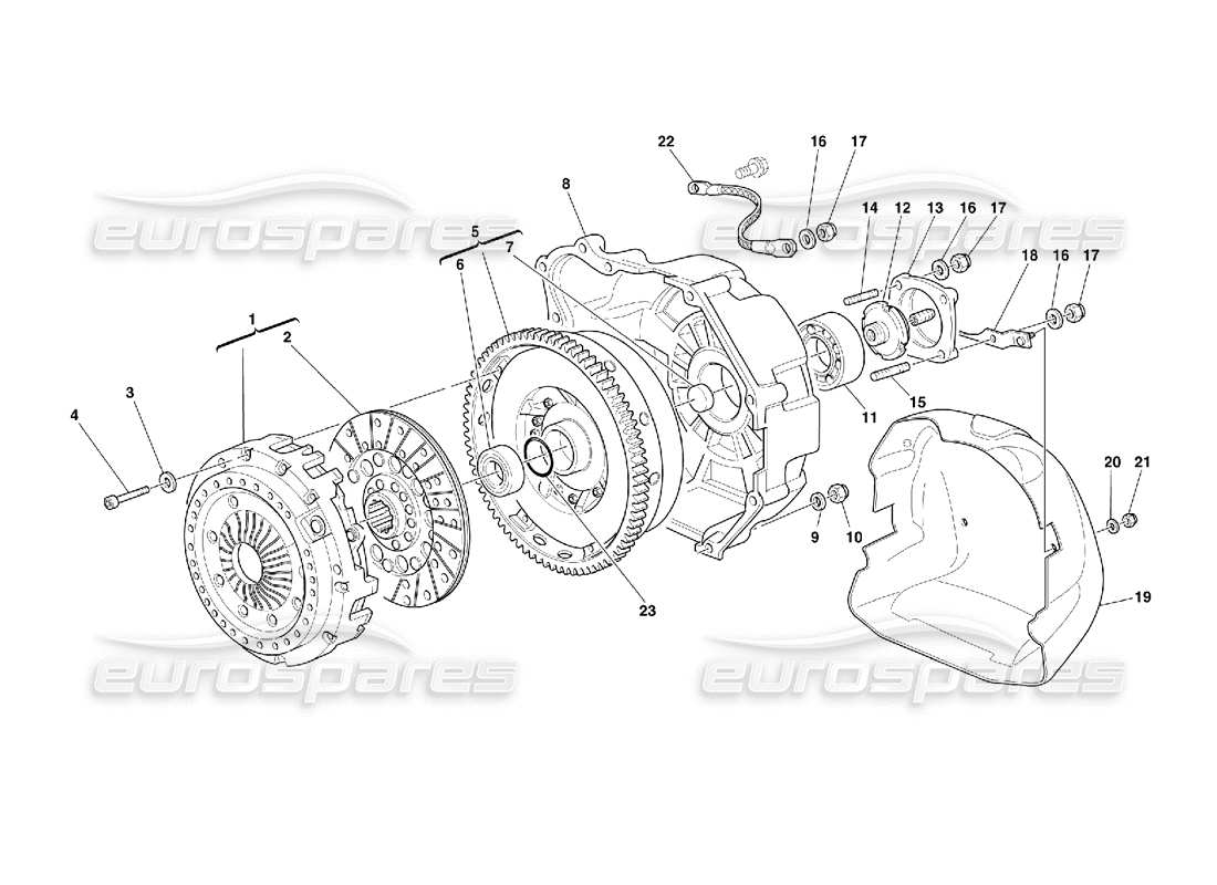 Ferrari 355 (5.2 Motronic) clutch Part Diagram