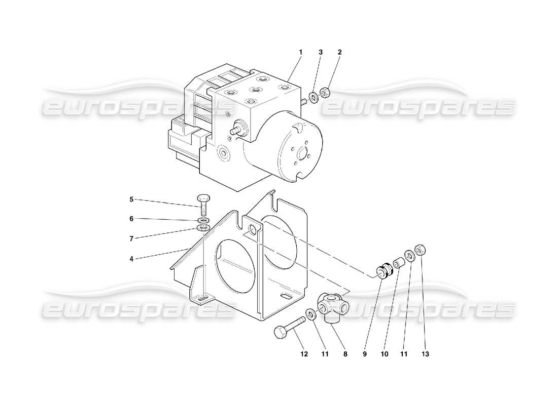 Ferrari 355 (5.2 Motronic) Hydraulic System for ABS Bosch Part Diagram