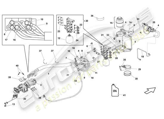 a part diagram from the Lamborghini Gallardo Coupe (2007) parts catalogue