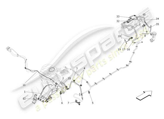 a part diagram from the Maserati Levante Modena (2022) parts catalogue