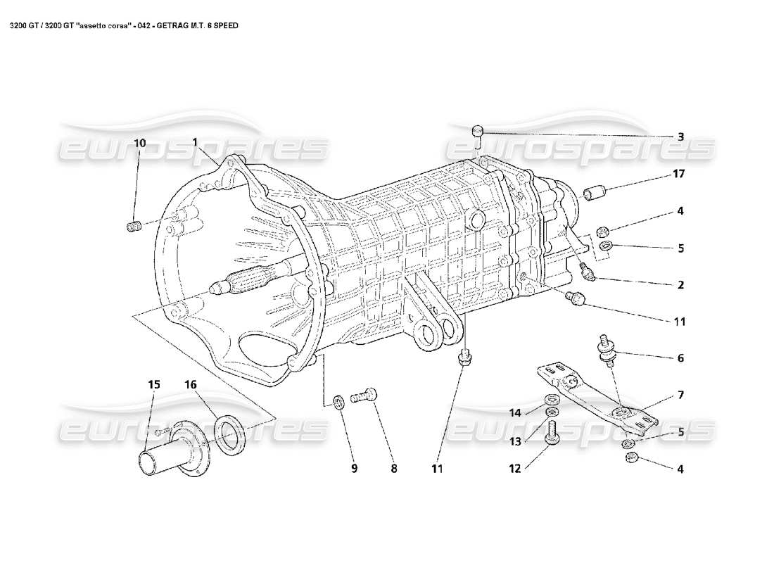 Maserati 3200 GT/GTA/Assetto Corsa MANUAL GEARBOX Part Diagram