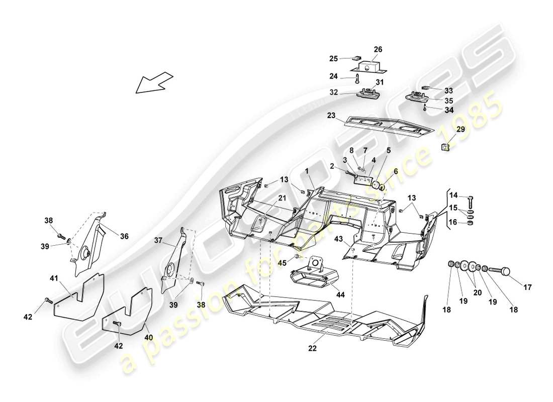 Lamborghini Reventon BUMPER REAR Part Diagram