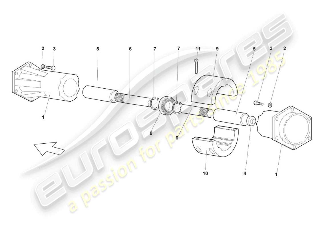 Lamborghini Reventon Roadster CARDAN SHAFT Part Diagram