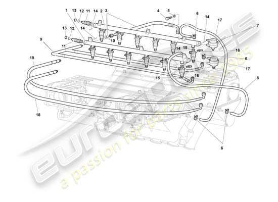 a part diagram from the Lamborghini Murcielago Coupe (2002) parts catalogue