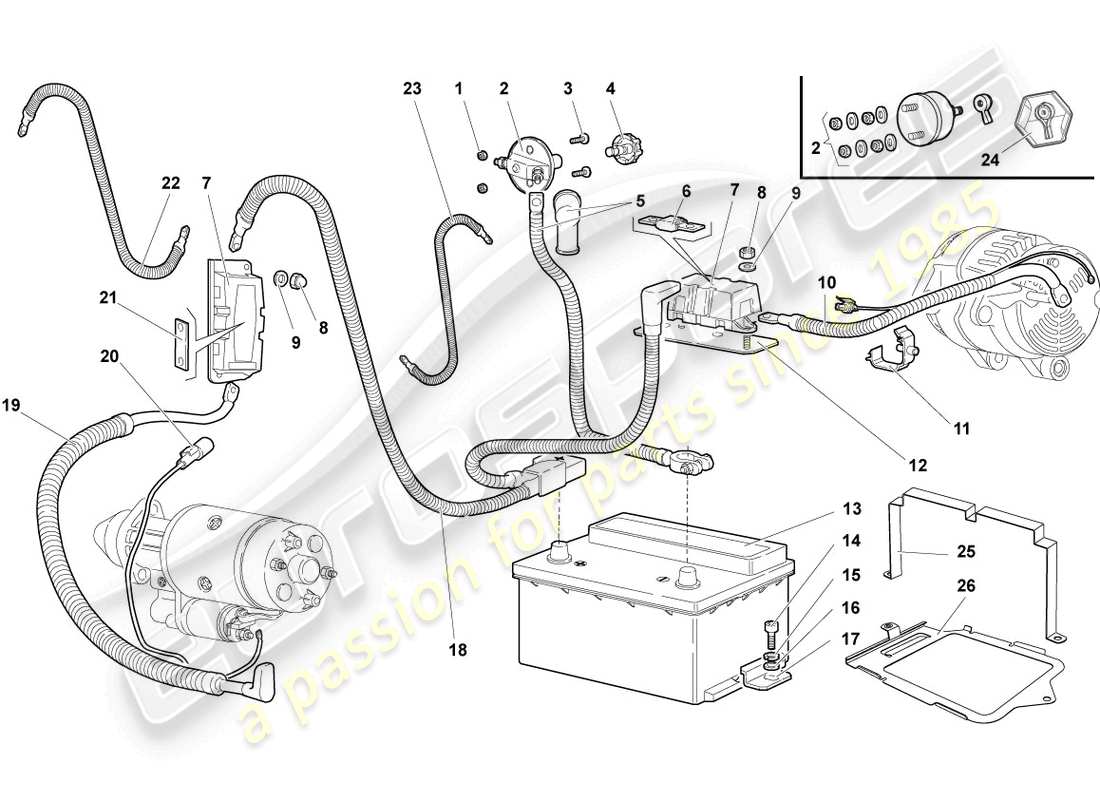 Lamborghini Murcielago Roadster (2005) MAIN FUSE SOCKET Part Diagram