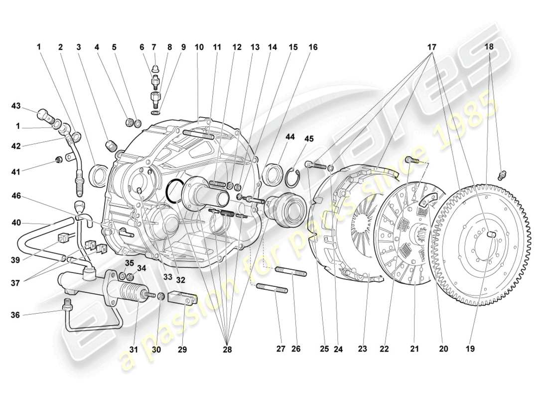Lamborghini Murcielago Coupe (2004) COUPLING RHD Part Diagram