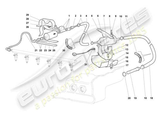 a part diagram from the Lamborghini Murcielago Coupe (2004) parts catalogue