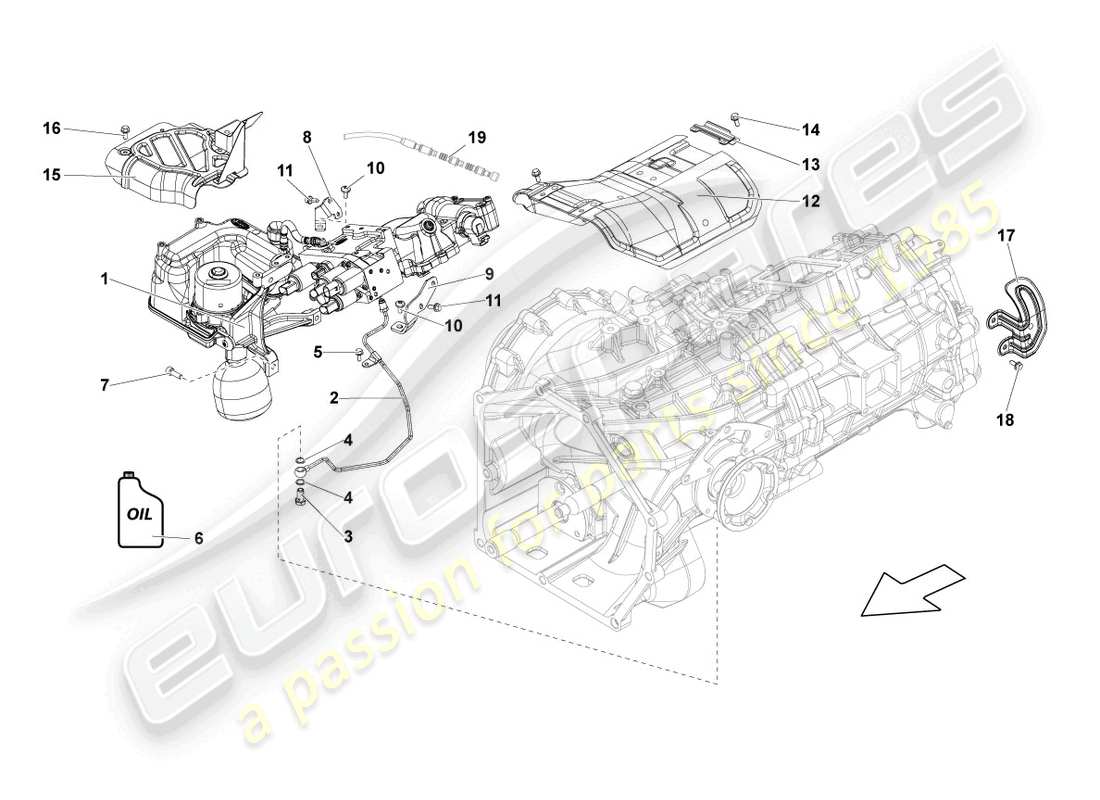 Lamborghini LP550-2 COUPE (2012) GEAR SELECTOR Part Diagram