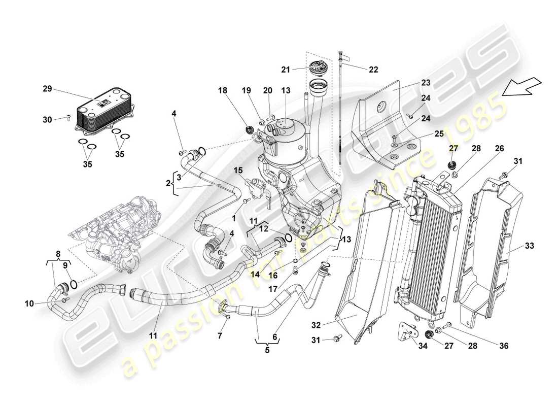 Lamborghini LP550-2 COUPE (2013) OIL CONTAINER Part Diagram