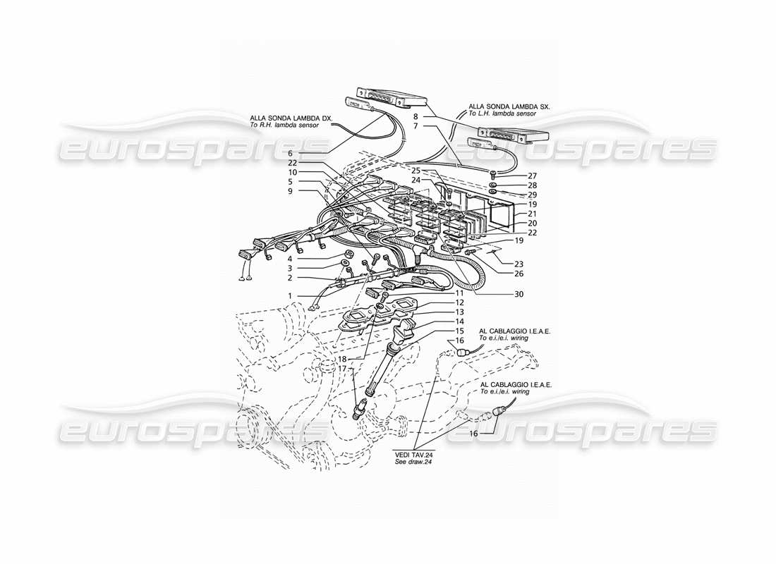 Maserati Ghibli 2.8 (ABS) Ignition System Timing Part Diagram