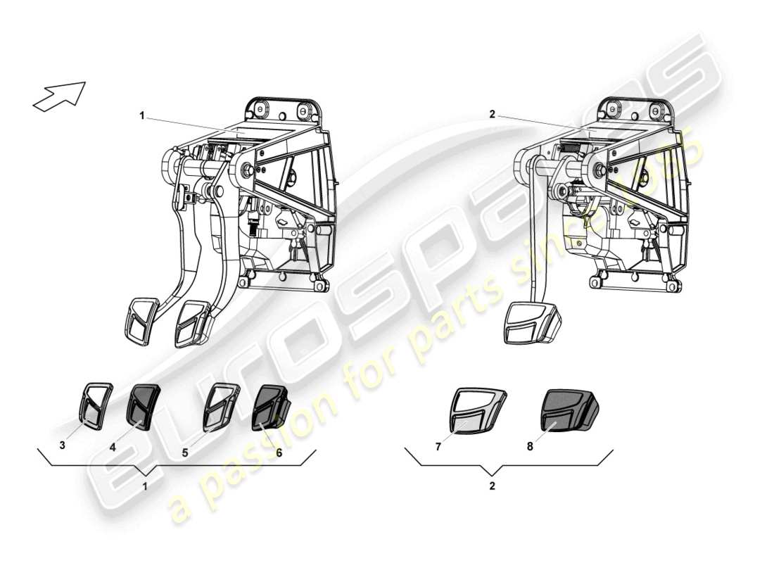 Lamborghini LP550-2 COUPE (2014) BRAKE PEDAL Part Diagram