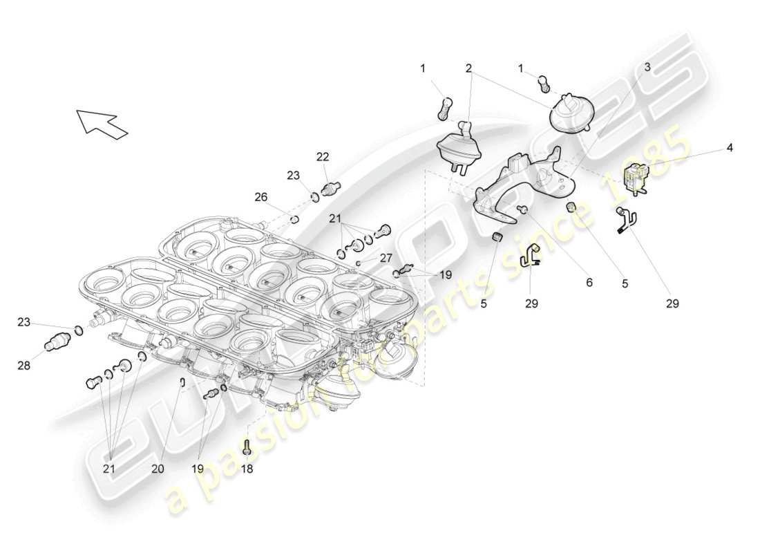 Lamborghini Superleggera (2008) THROTTLE CONTROL ELEMENT Part Diagram
