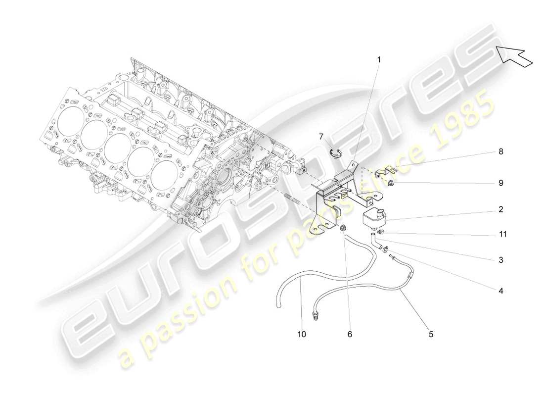 Lamborghini Superleggera (2008) EMISSION WARNING SENSOR Part Diagram