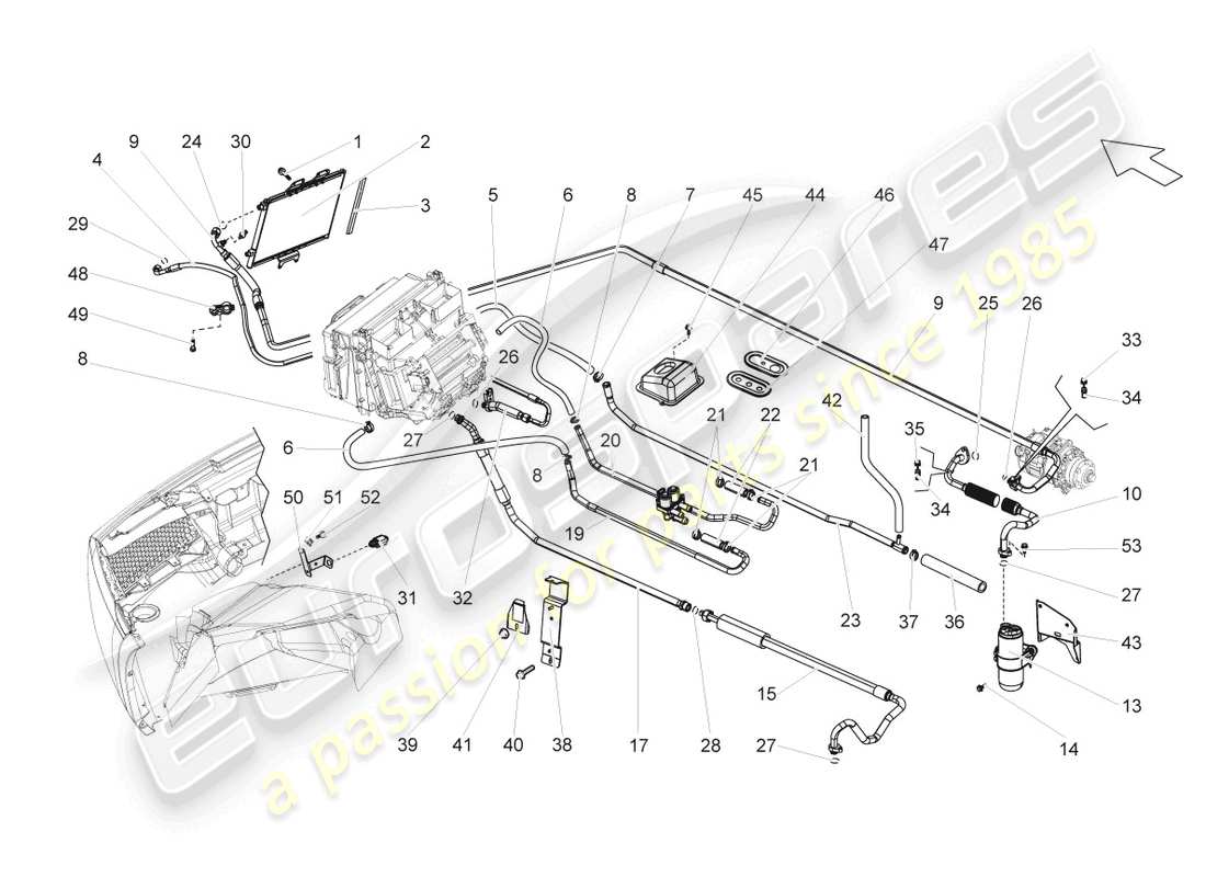 Lamborghini Superleggera (2008) A/C CONDENSER Part Diagram