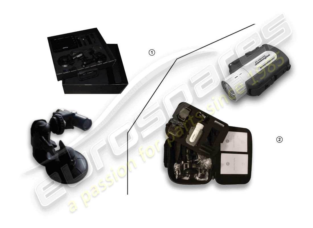 Lamborghini Superleggera (Accessories) ELECTRICAL PARTS FOR VIDEO RECORDING AND TELEMETRY SYSTEM Part Diagram