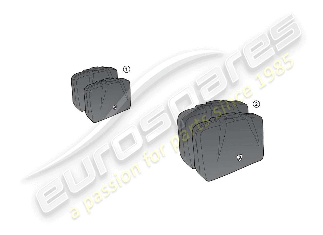 Lamborghini Superleggera (Accessories) TRAVEL BAGS SET Part Diagram