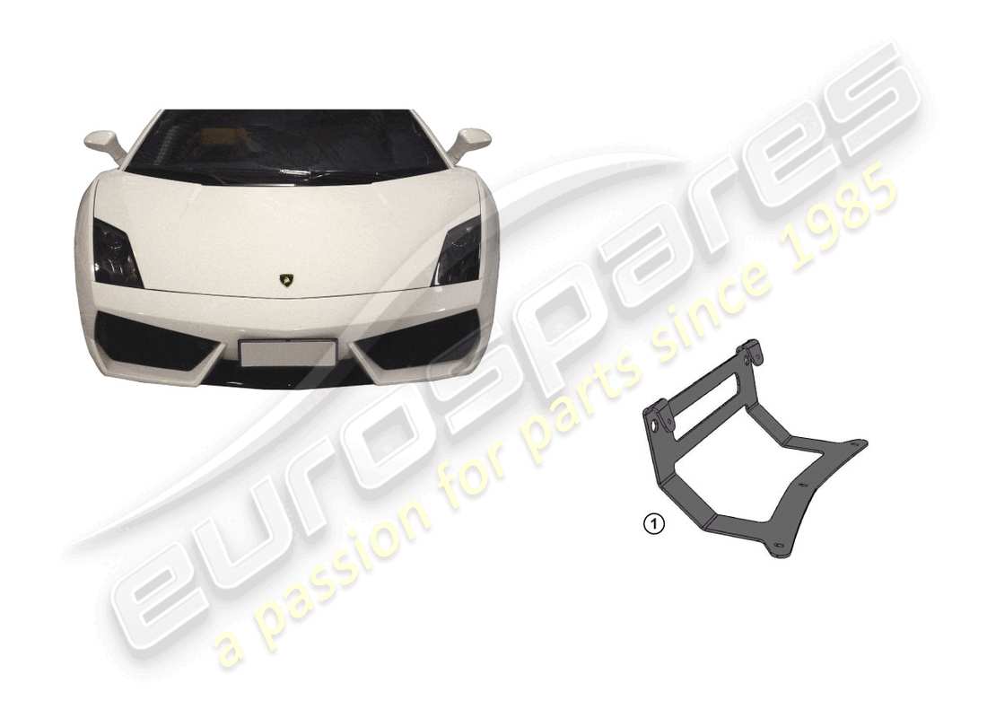 Lamborghini LP550-2 Spyder (Accessories) LICENCE PLATE HOLDER Part Diagram