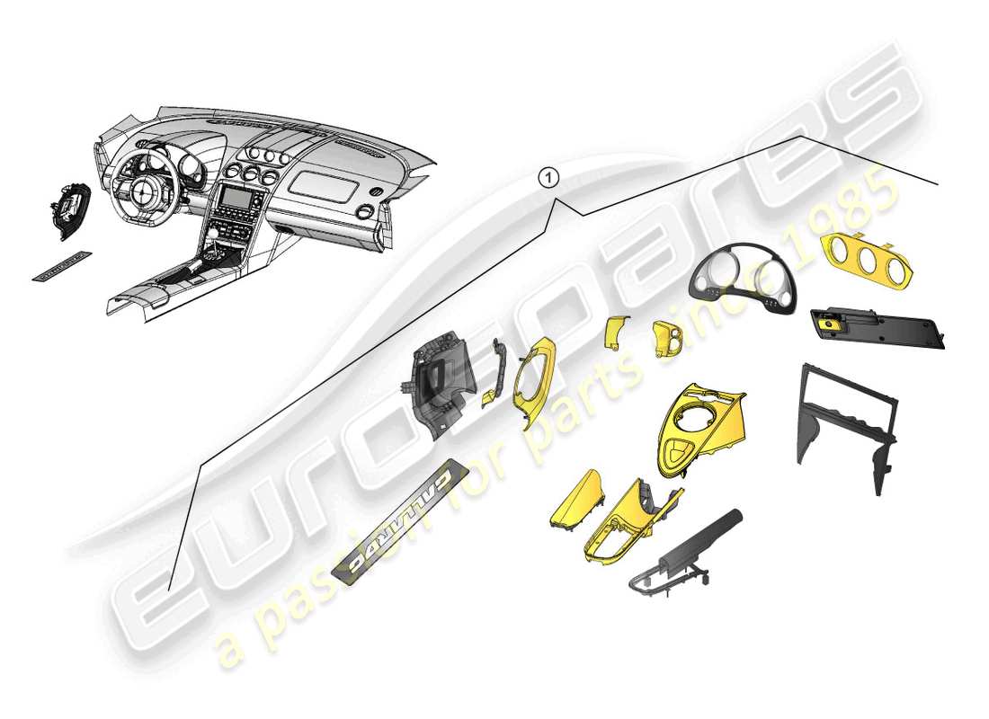 Lamborghini LP550-2 Spyder (Accessories) RETROFIT PACKAGE Part Diagram