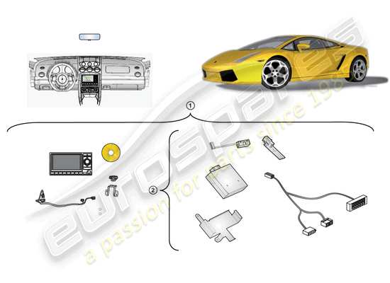 a part diagram from the Lamborghini LP550-2 Spyder (Accessories) parts catalogue