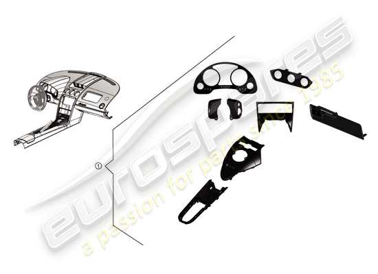 a part diagram from the Lamborghini Gallardo Coupe (Accessories) parts catalogue