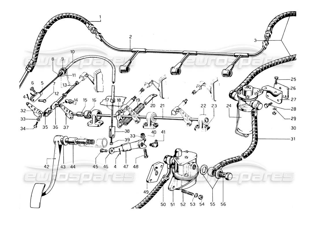 Ferrari 275 GTB/GTS 2 cam fuel system Part Diagram