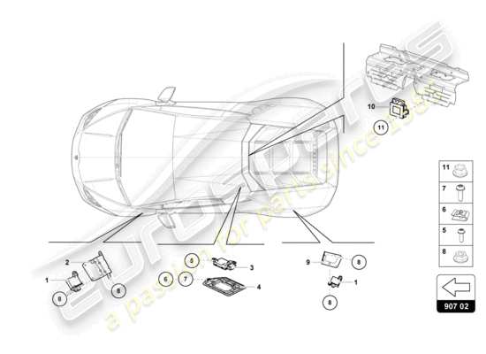 a part diagram from the Lamborghini STO (2023) parts catalogue