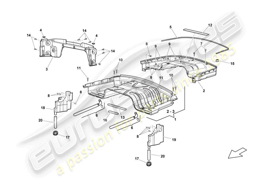 Lamborghini LP550-2 SPYDER (2013) CONVERTIBLE TOP STOWAGE BOX Part Diagram