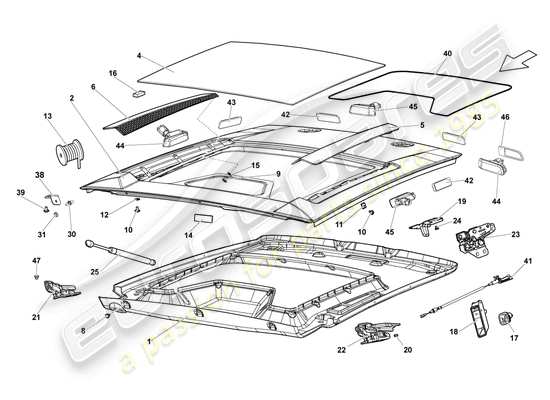 a part diagram from the Lamborghini LP560-4 Coupe (2012) parts catalogue