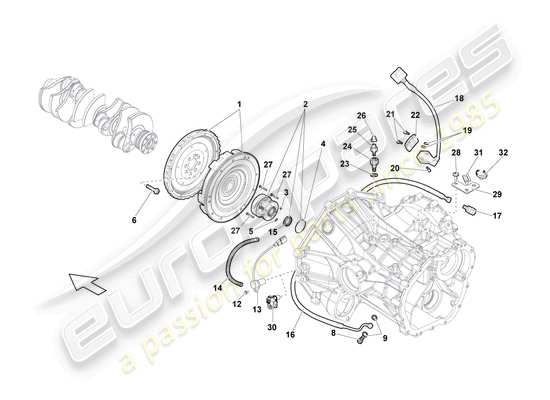 a part diagram from the Lamborghini LP560-2 Coupe 50 (2014) parts catalogue