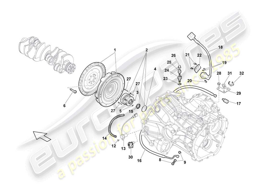 Lamborghini Gallardo Spyder (2007) COUPLING AUTOMATIC Part Diagram