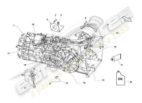 a part diagram from the Lamborghini LP560-4 Spider (2012) parts catalogue