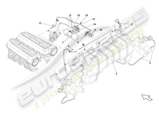 a part diagram from the Lamborghini LP560-4 Spider (2013) parts catalogue