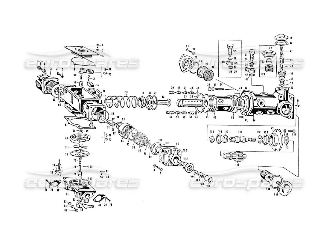 Maserati 3500 GT Metering Distributor Part Diagram