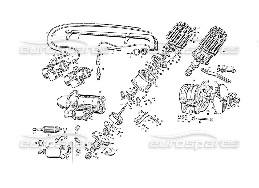 Maserati 3500 GT Electrical Equipment Engine Part Diagram