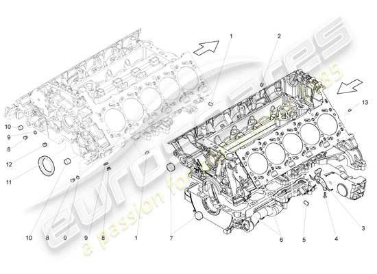 a part diagram from the Lamborghini LP560-4 Spider (2014) parts catalogue