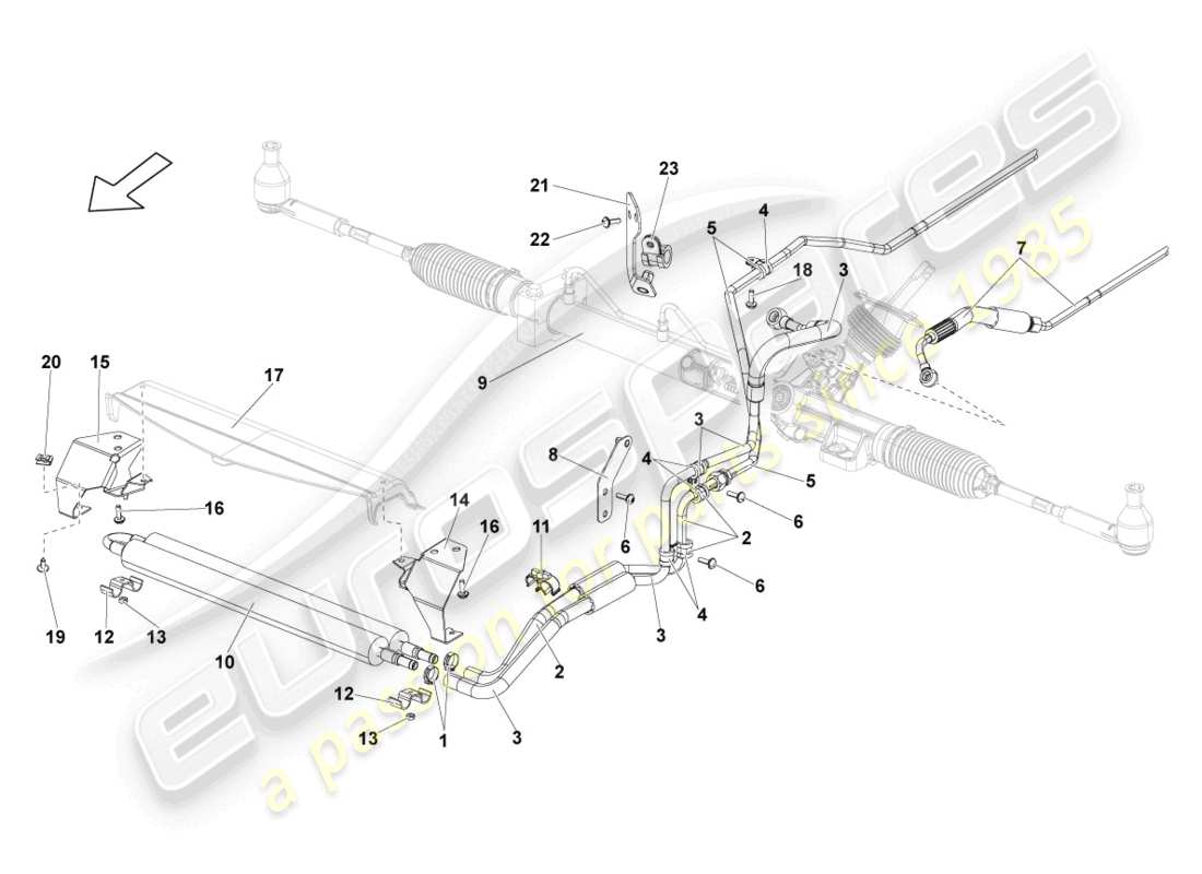 Lamborghini LP570-4 Spyder Performante (2011) OIL COOLER Part Diagram