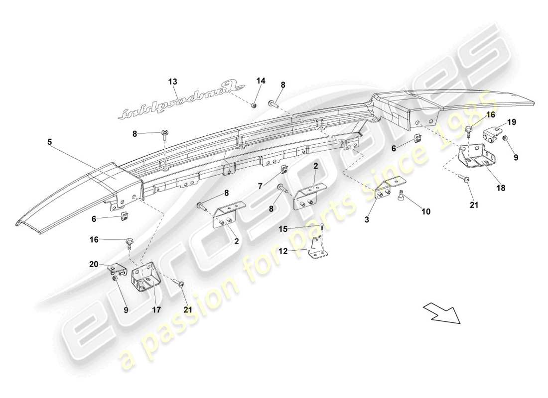 Lamborghini LP570-4 Spyder Performante (2011) TRIM Part Diagram