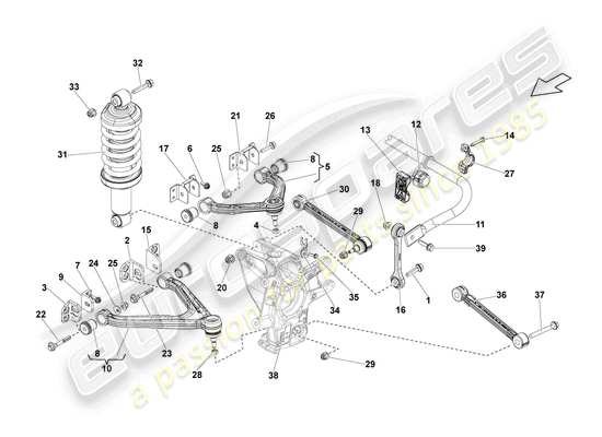 a part diagram from the Lamborghini LP570-4 SL (2011) parts catalogue