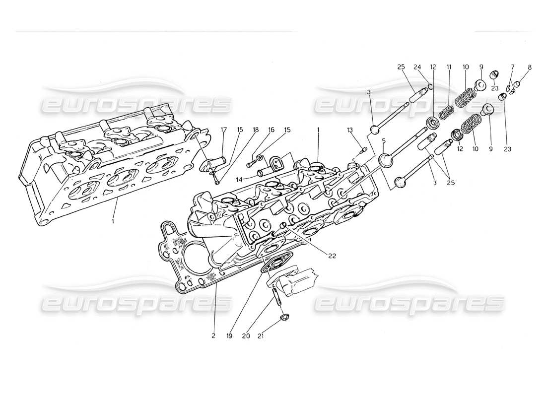 Maserati 228 Cylinder Heads Part Diagram