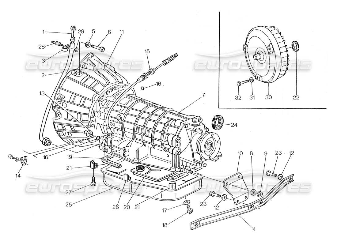 Maserati 228 Automatic Transmission - Converter (4 HP) Part Diagram